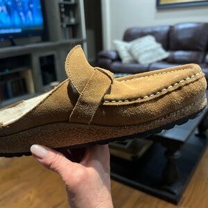 Birkenstock Boston Shearling Clogs Mink Suede Size 40 / US 9 Cozy Lined